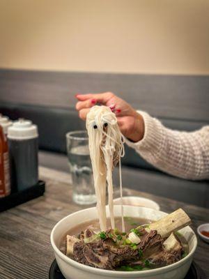 fantastic beef rib pho, huge portion