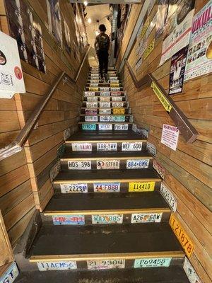 The stairs that lead to the shop