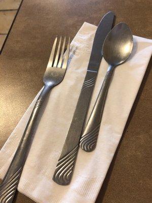 Pressed metal flatware