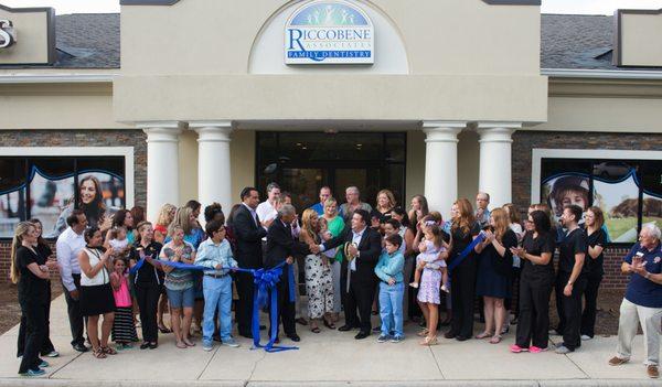 Ribbon cutting with Mayor Harold Weinbrect, Dr. Micheal Riccobene, Dr. Steve DePasquale and director of marketing Jeff Kovatch