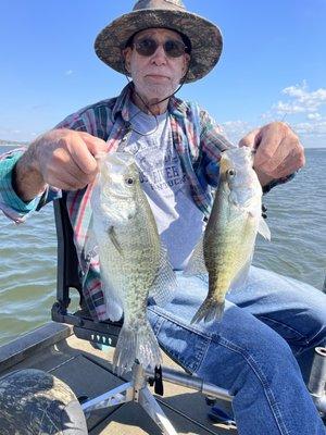 Crappie fishing on Sardis Lake.