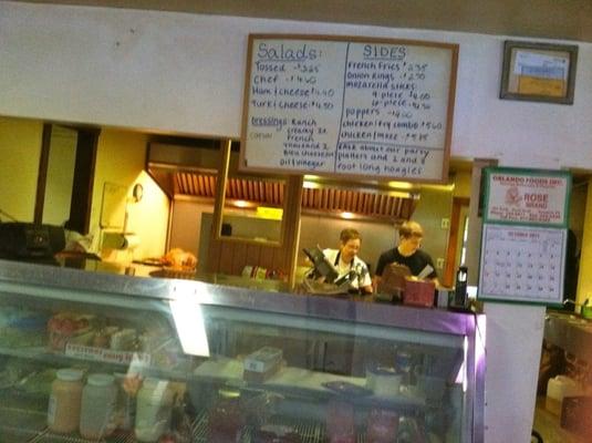 interior at Dixon's Hoagie Hut. Nothing special (they save that for the hoagies).