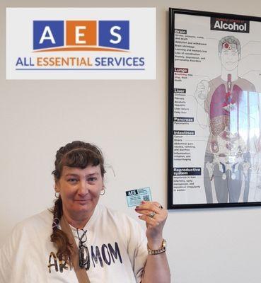 Karen obtained her blue alcohol card. Get yours today!