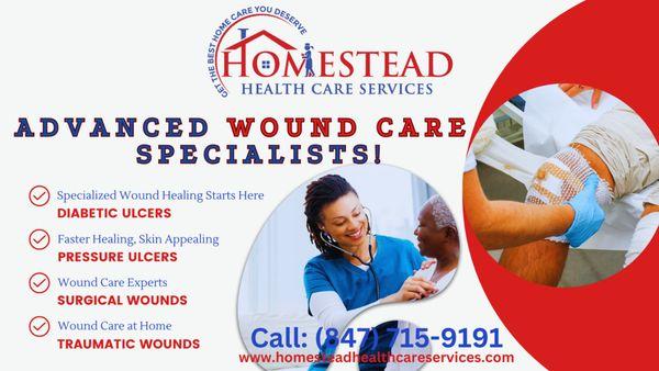 Our team of certified wound care specialists is dedicated to providing expert in-home treatment for chronic wounds and post-surgical care.