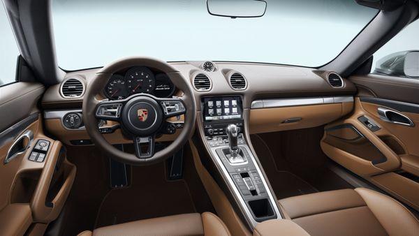 2024 718 Boxster GTS 4.0 (on order) interior: Espresso / Cognac leather