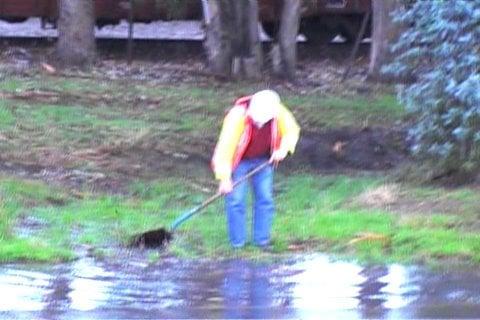 Caltrans shoveling debris into a drainage system, that causes State Highway 1 to flood!