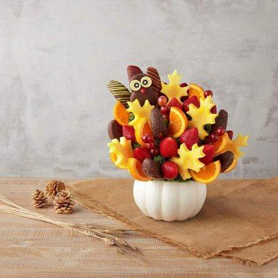 Turkey pumpkin arrangement