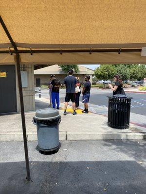 No fancy restaurant.  No fancy seating.  It must be good to get people to line up in 100 degree weather for bbq.