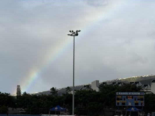 Rainbowover the stadium