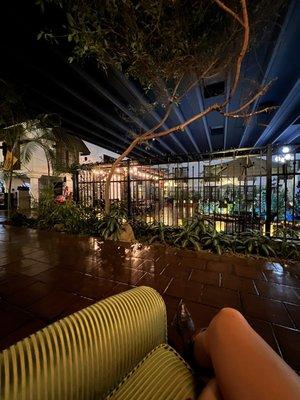 Lounge area near pool