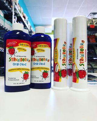 New items from @northamericanherbandspice Strawberry Toothpaste & Mouthwash