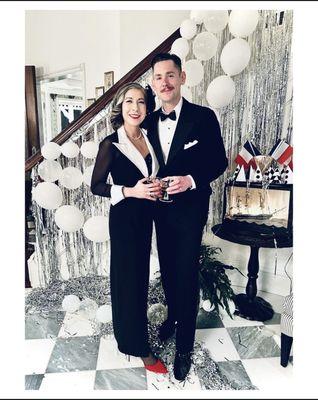 Handsome chap in our 1930s vintage tuxedo.