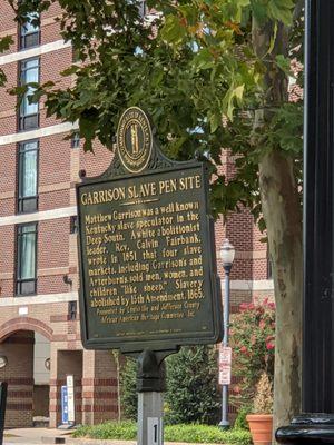 Slave Trading in Louisville Historical Marker