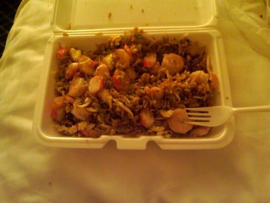 crab and shrimp fried rice