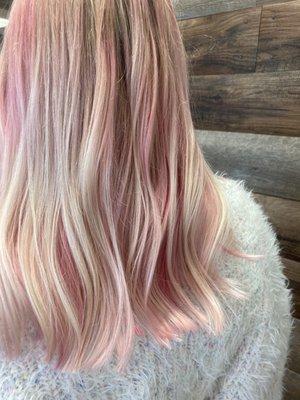 Rose gold hair