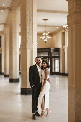 Our pillars are magnificent - look at how they compliment this beautiful couple