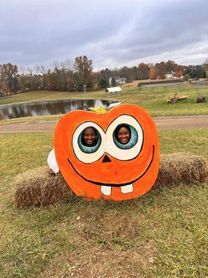 Pumpkin face cut out