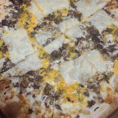 Philly Famous Cheese Steak Pizza