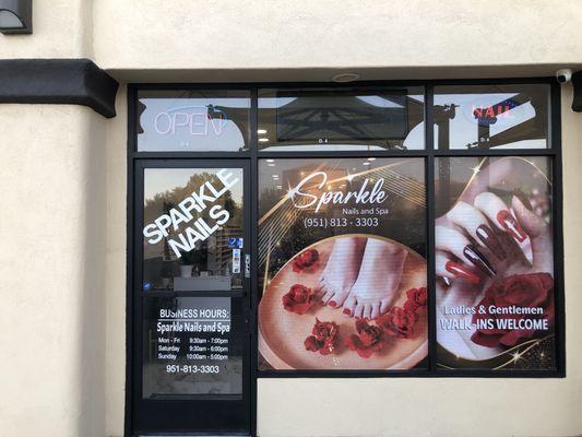 Front door Sparkle nails and spa