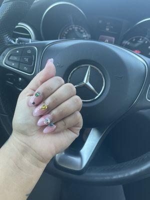 Nails (didn't have purple so we used gold)