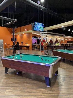 Pool tables near bowling