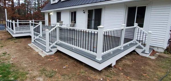 Brand new deck 16x40 using composite decking and rails