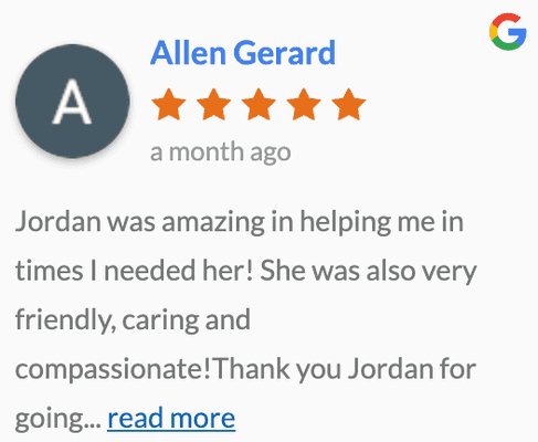 Allen Gerard's 5 Star Google Review