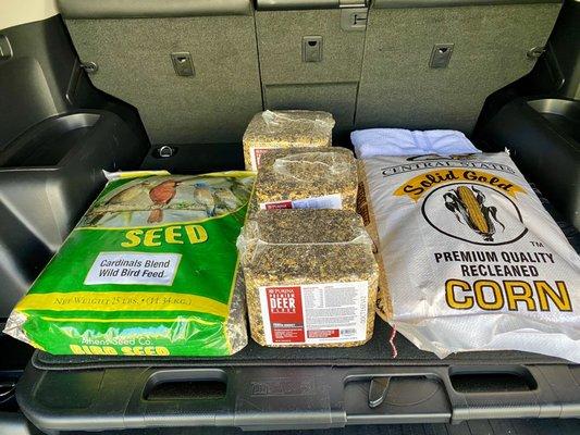 All the feed for SANTAs helpers. Don't want Santa's helpers to get hungry.