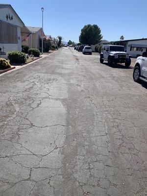 Most Cal-Am properties streets are so bad. They're dirty, old, and broken down.