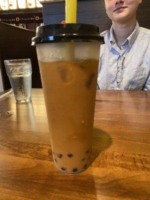 Milk Tea with Tapioca (tapioca was undercooked this time)