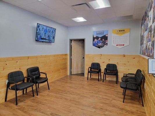 Our new, bigger, spacious waiting room.