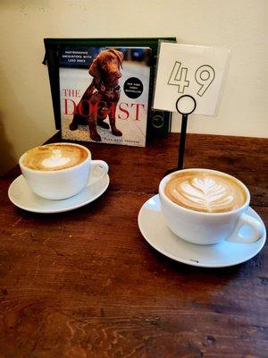 Boozy Mexican Mocha and a plain Latte