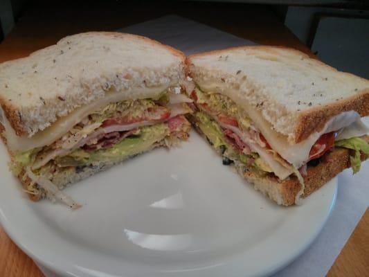 Turkey & Avocado on Toasted Rye!