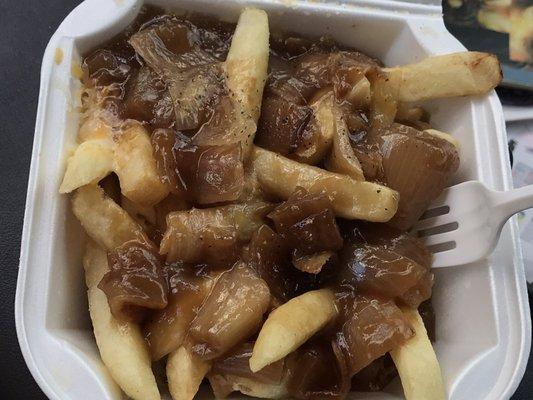 French fries with gravy and cheese!! Oh dear God, yes please!!