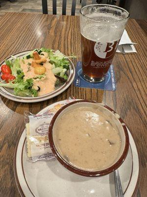 Caesar Salad and soup