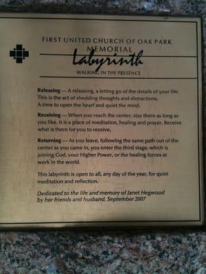 Labyrinth plaque