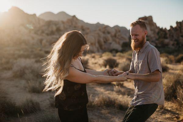 Engagement Session in Joshua Tree National Park