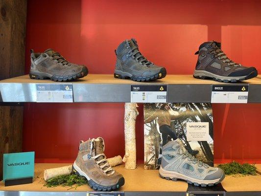 Now stocking Men's and Women's Vasque hiking shoes. Made and produced by Red Wing.