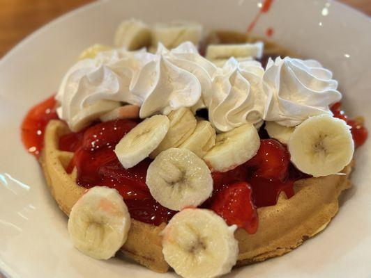 Banana Strawberry Waffle