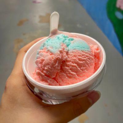 Cotton candy ice cream