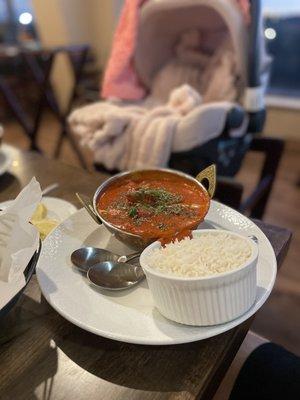 The Butter Chicken before I devoured the entire thing!  So very good!  This was the first time I ever ate Indian food!