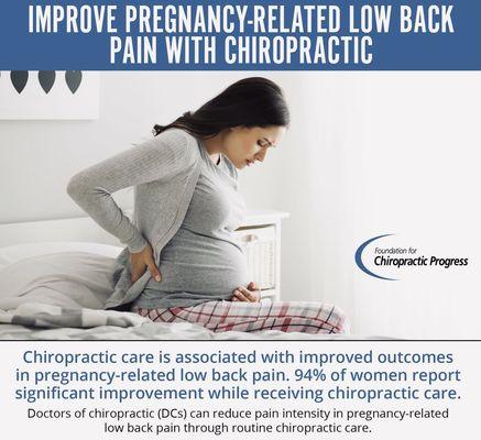 Did you know that chiropractic care can help with pregnancy-related back pain? Call to schedule an appointment during our business hours!