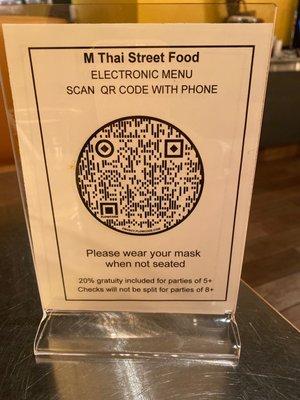 Hands free menu