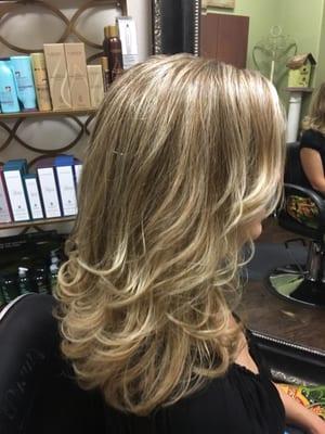 Blonde highlights