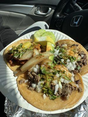 Al pastor & Asada tacos