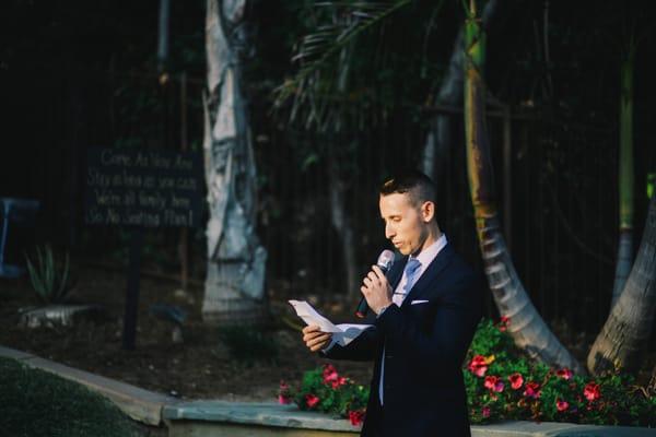 Shot of Matt, our Head MC. Event: Fillinger Wedding.