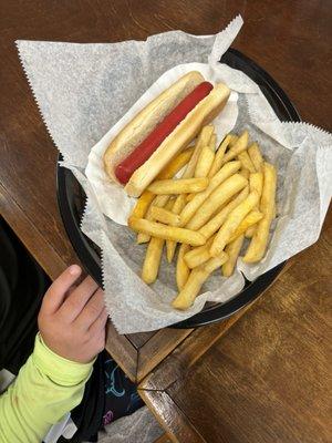 Hot dog and fries