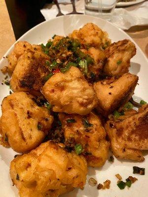 Salt & Pepper Shrimp in Tofu