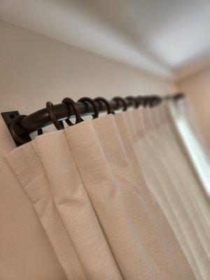 Our custom high quality drapery hardware