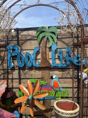 Beautiful tin metal signs for your backyard!